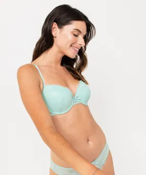 soutien-gorge corbeille en dentelle a armatures bleu soutien gorge avec armatures