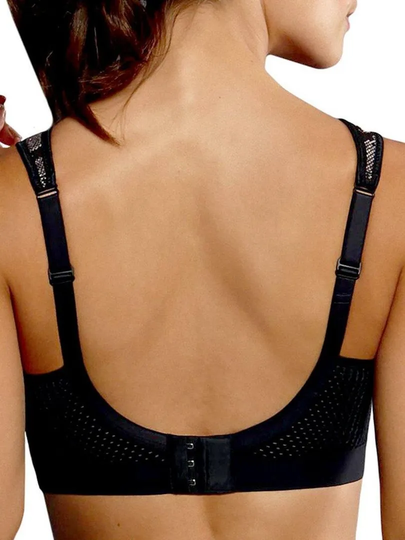 Soutien-gorge de sport respirant sans armatures Extreme control - Noir