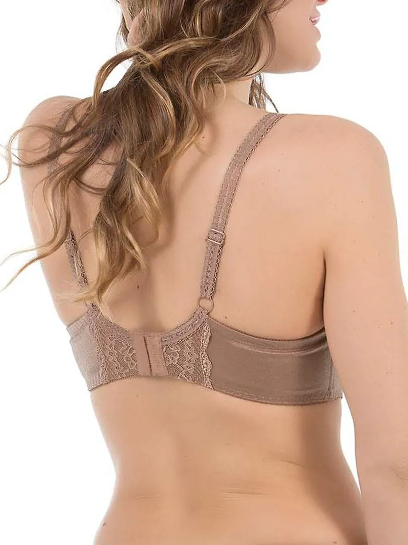 Soutien-gorge emboîtant grande taille Clarisse vison - Marron