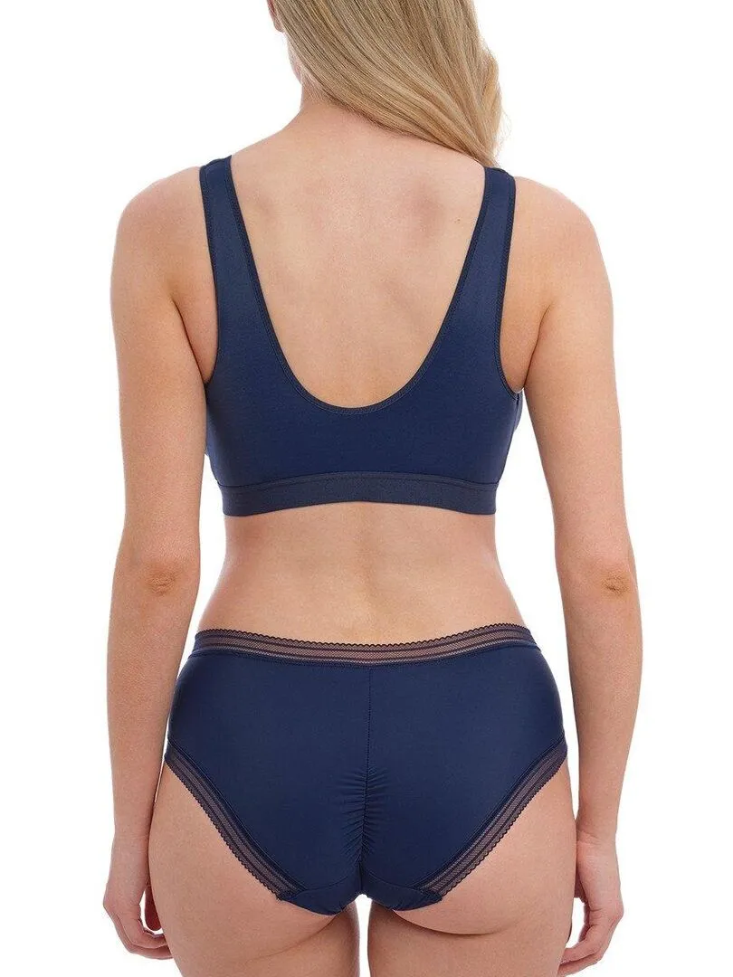 Soutien-gorge grande taille sans armatures ouverture frontale Fusion - Bleu