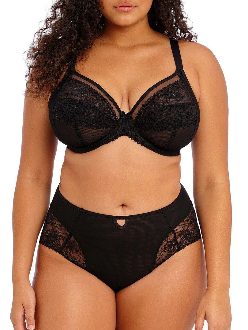 Soutien-gorge plongeant avec renfort latéral Kendra - Noir