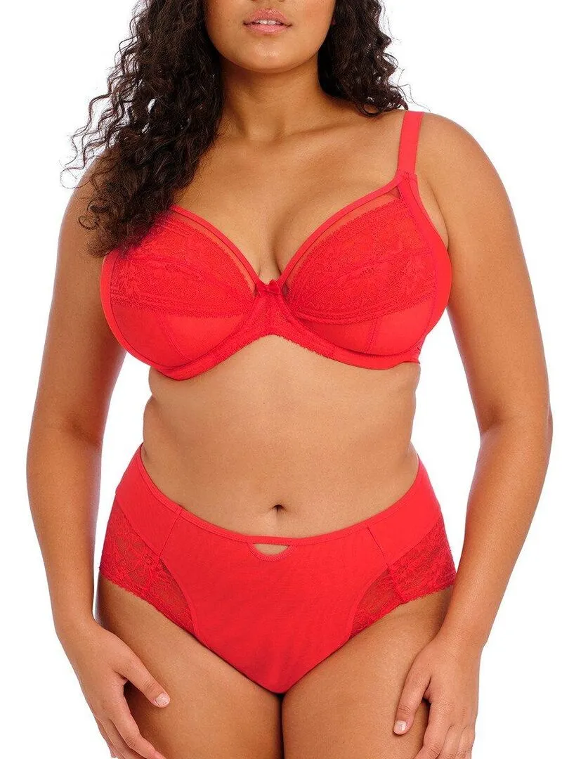 Soutien-gorge plongeant grande taille à armatures Kendra - Rouge