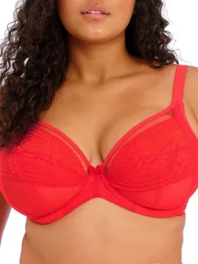 Soutien-gorge plongeant grande taille à armatures Kendra - Rouge