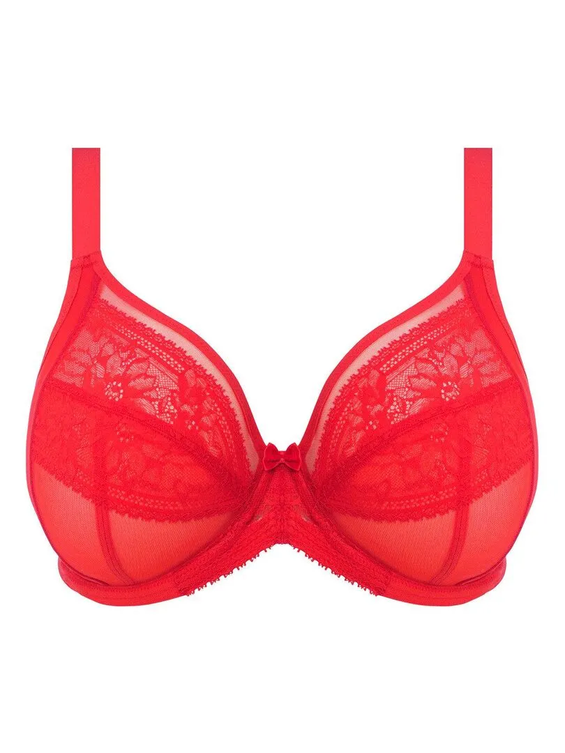 Soutien-gorge plongeant grande taille à armatures Kendra - Rouge