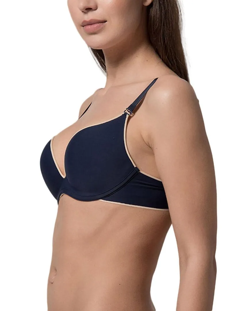 Soutien-gorge push-up décolleté Miracle One bleu marine - Bleu marine