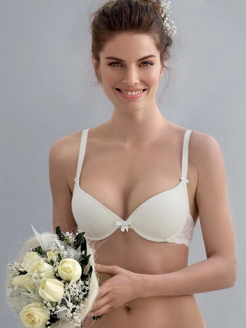 Soutien-gorge push-up Olivia mariage - Ecru