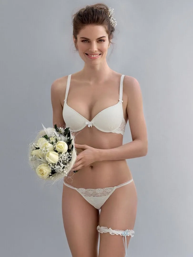 Soutien-gorge push-up Olivia mariage - Ecru