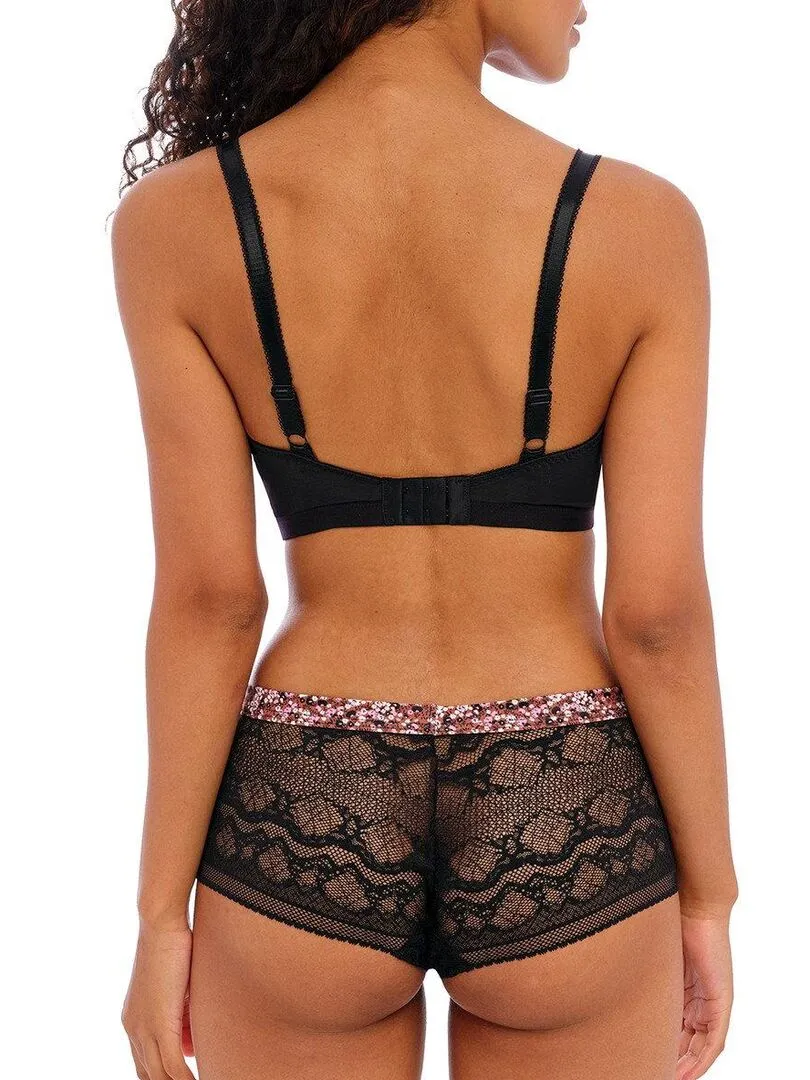 Soutien-gorge sans armatures en dentelle Infinity fields - Noir