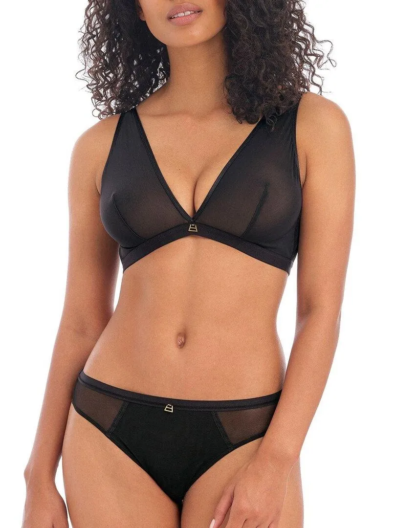 Soutien-gorge semi-transparent sans armature Snapshot - Noir