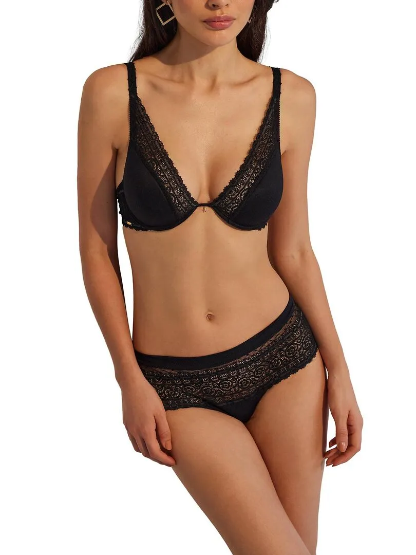 Soutien-gorge triangle semi bralette Flavia - Noir