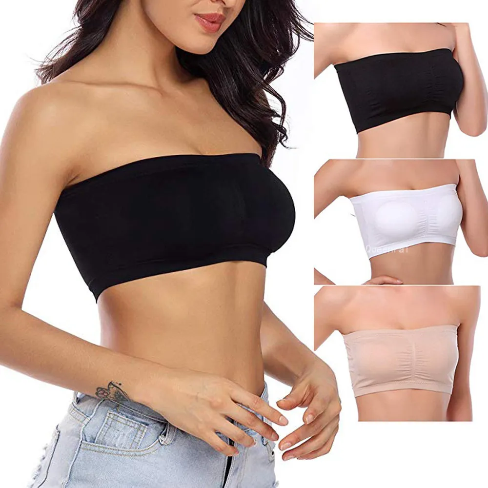 Soutien-gorge tubulaire sans bretelle pour femme