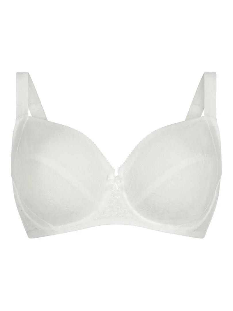 Soutien-gorge à armatures et renfort latéral Fleur - Beige clair