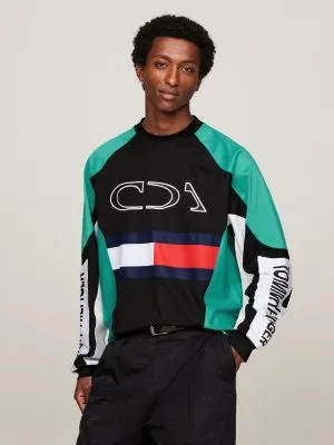 Sweat de course automobile Tommy x Mercedes F1 x CR colour-block | Noir | Tommy Hilfiger