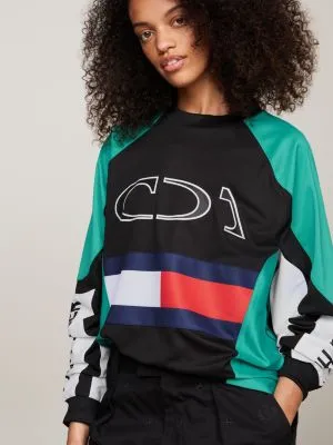 Sweat de course automobile Tommy x Mercedes F1 x CR colour-block | Noir | Tommy Hilfiger