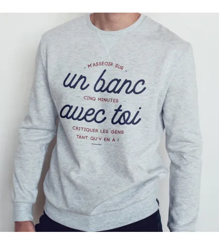 Sweat Homme - M'asseoir sur banc