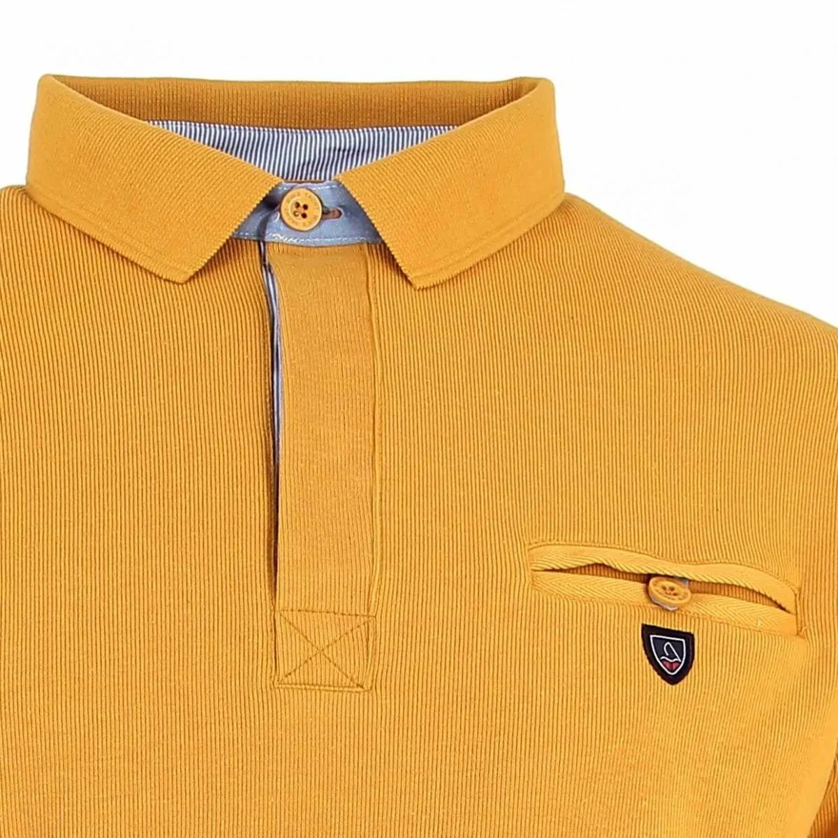 SWEAT POLO YACHT COLLECTION jaune orangé 39.9€ - Matière-noble