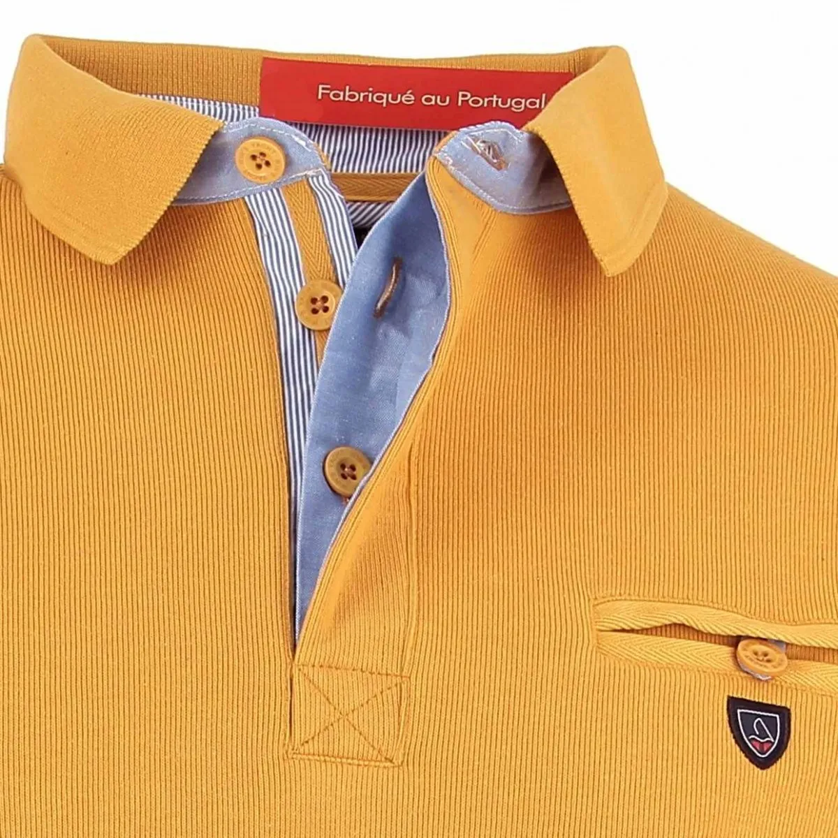 SWEAT POLO YACHT COLLECTION jaune orangé 39.9€ - Matière-noble