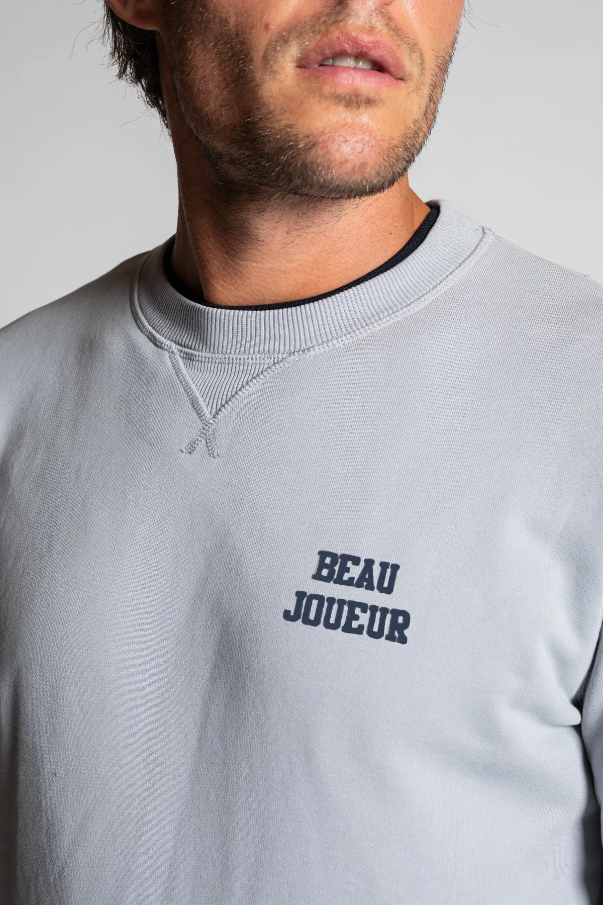 Sweat The Beau | Coton organique | Mode Homme responsable | JAQK Taille S Couleur Gris Bleuté