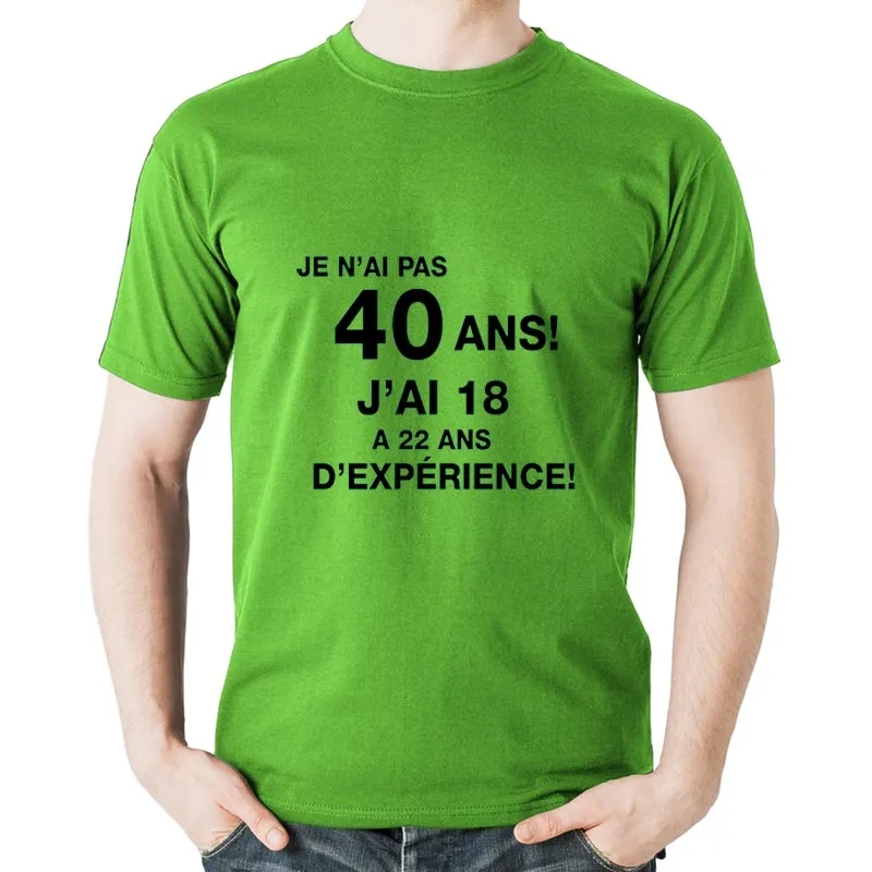 T-shirt anniversaire drôle