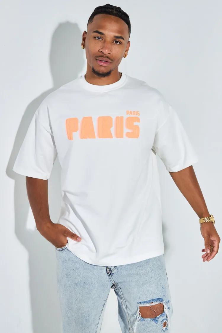 T-shirt blanc " paris "