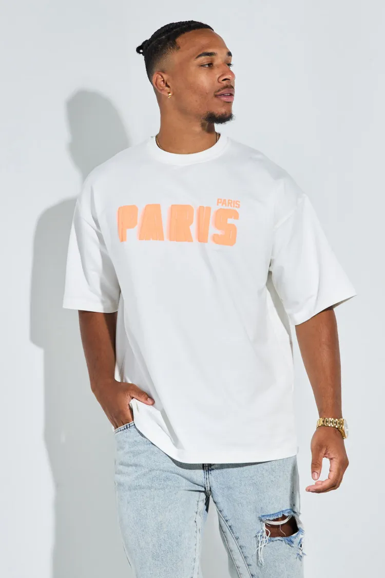 T-shirt blanc " paris "