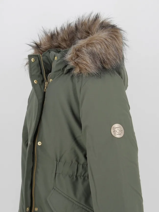 Veste d'hiver parka marlin south kaki fille - Name It | wimod