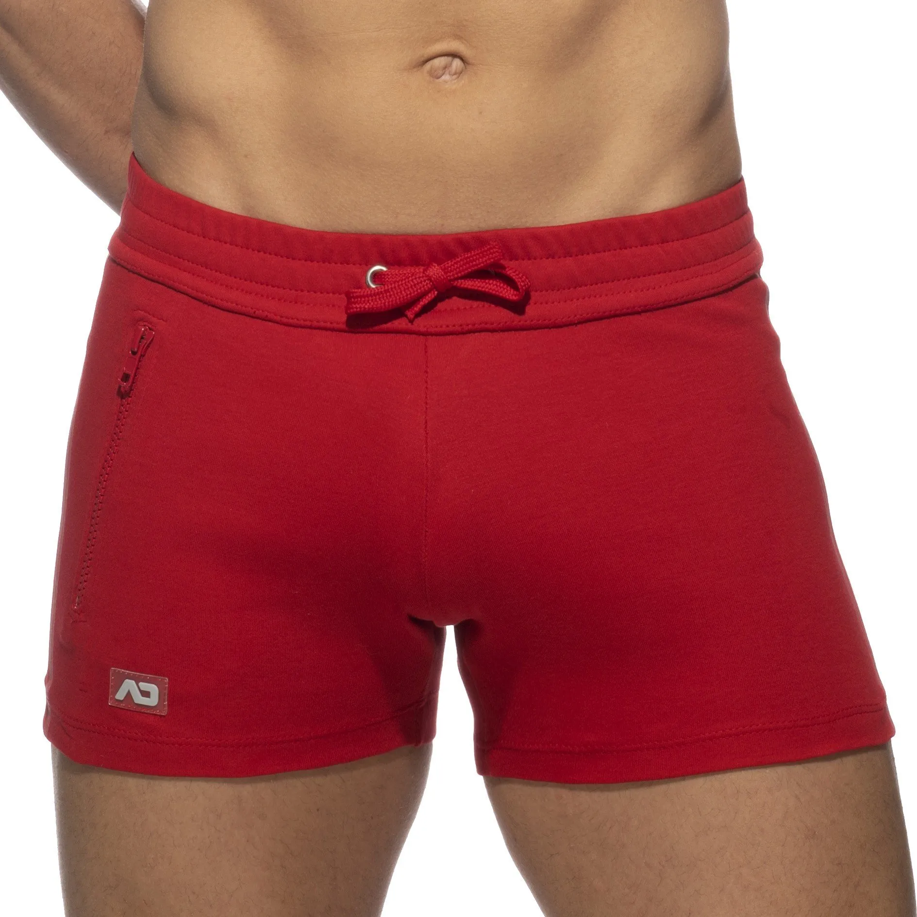 Zip pocket sports short - rouge - ADDICTED : vente short homme ADDI...